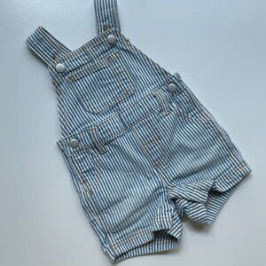 Denim Railroad Stripe Overalls